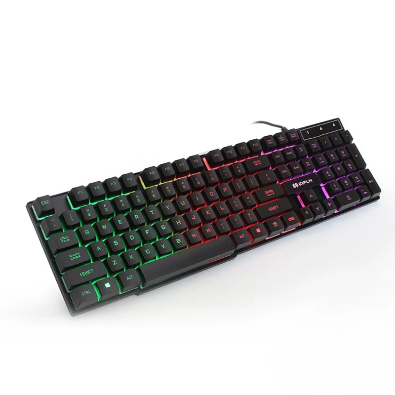 E33 светодио дный Подсветка Gaming Keyboard 104 клавиш USB проводной игры клавиатура PC