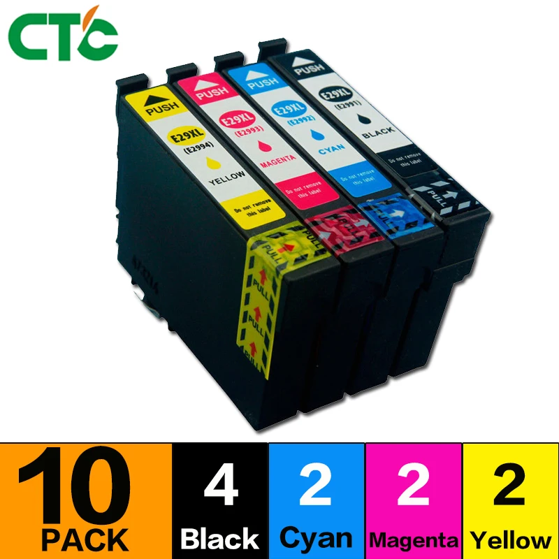 10 совместимых с чернильными картриджами 29XL для зеркальных фотографий|ink cartridge for