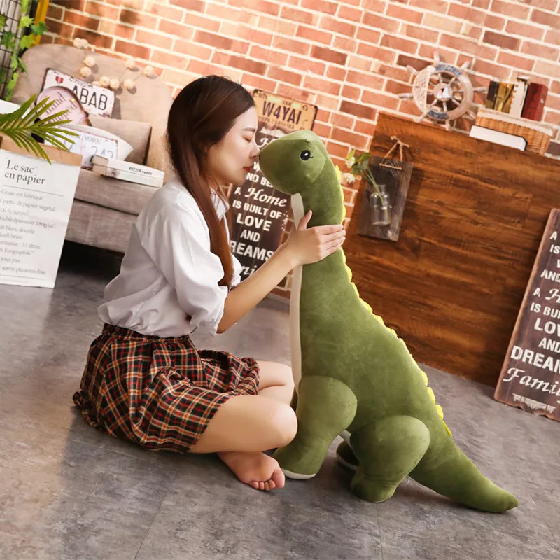 

Hot 2019 New Cartoon Cute soft dinosaur Long neck Plush Toy soft animal Stuffed doll Kawaii christmas birthday gift for children