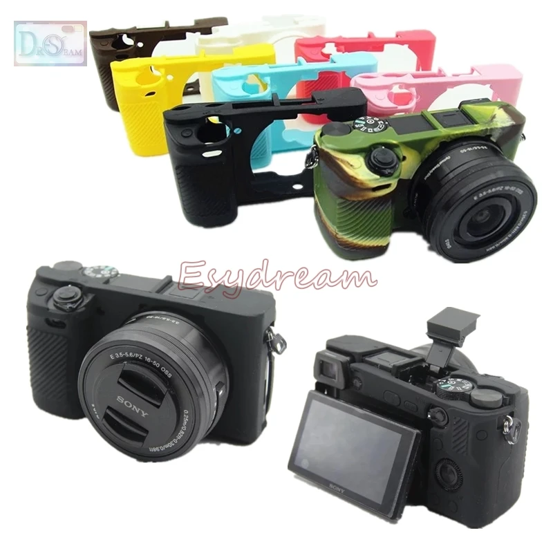 Силиконовый прорезиненный чехол Корпус протектор для Sony A6100 A6300 A6400 ILCE 6100 6400 6300