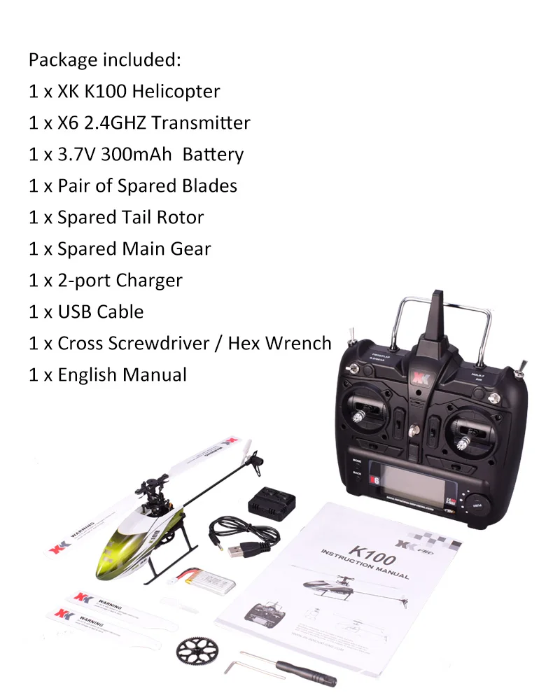 Wltoys XK K100 6CH 3D 6G система бесщеточный двигатель вертолет с передатчиком совместим с FUTABA S-FHSS детские игрушки