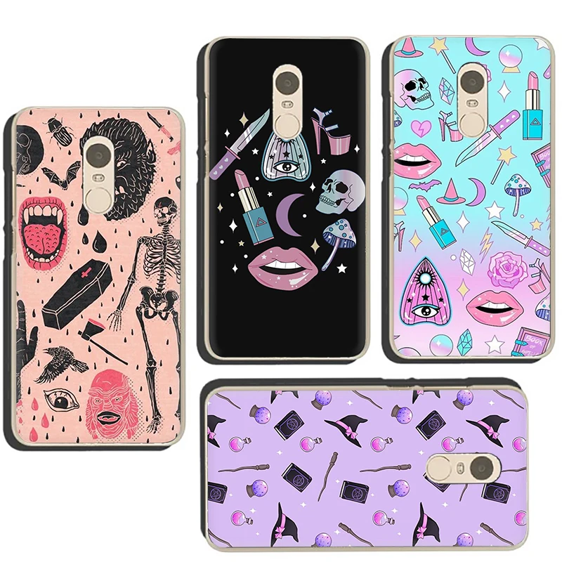Жёсткий чехол Girly Pastel Witch Goth для Xiaomi Redmi 5A 5 Plus 6A 6 Pro 7 GO Note 4 4X 8 Pro|Бамперы| |