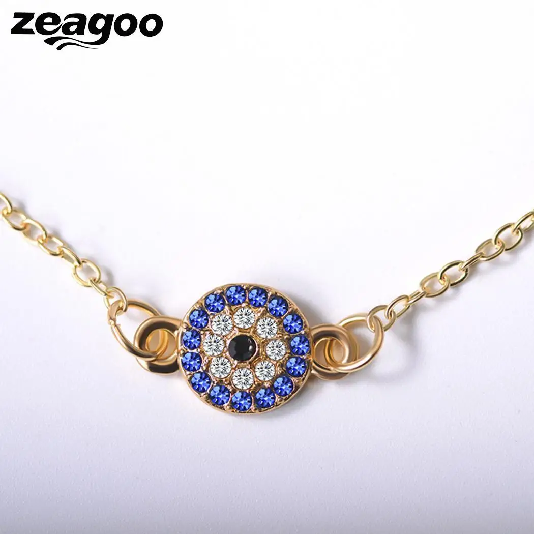 Ботильоны глаза ювелирных зла шарм браслеты ноги пляжа Браслеты со стразами Для