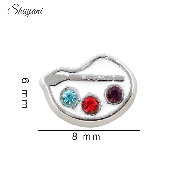 F190 Красочные Стразы 20 шт./лот Палетка плавающий медальон очарование подходит для