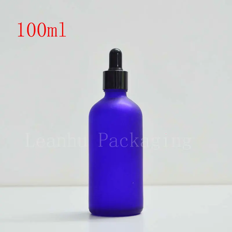 100mlX12 Blue Frosted Dropper Bottle, 100cc Perfume/Essential Oil Bottle, Makeup Sub-bottling, Empty Cosmetic Container