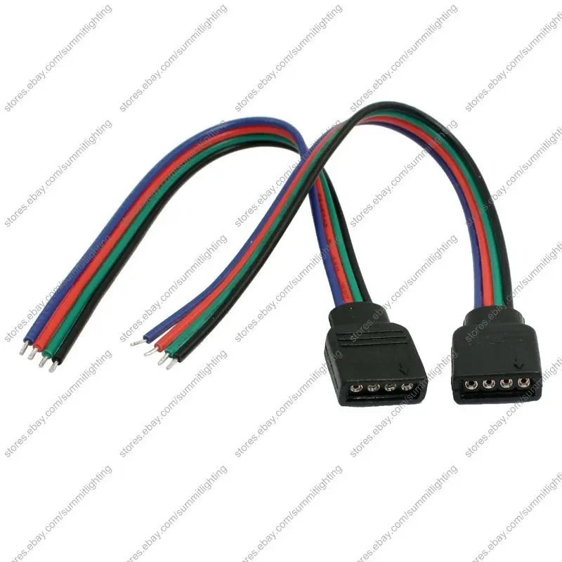 10 шт 4 контактный разъем для кабеля RGB с проводом см быстрый шнур перемычки LED