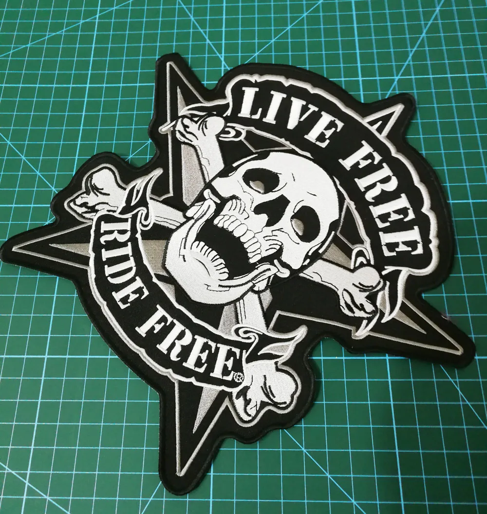 МОТОЦИКЛ ЖИВОЕ БЕСПЛАТНЫЕ НАШИВКИ ЗНАЧКИ ДЛЯ ВЕЛОСИПЕДА ЧЕРЕПА ОДЕЖДА ЖИЛЕТ