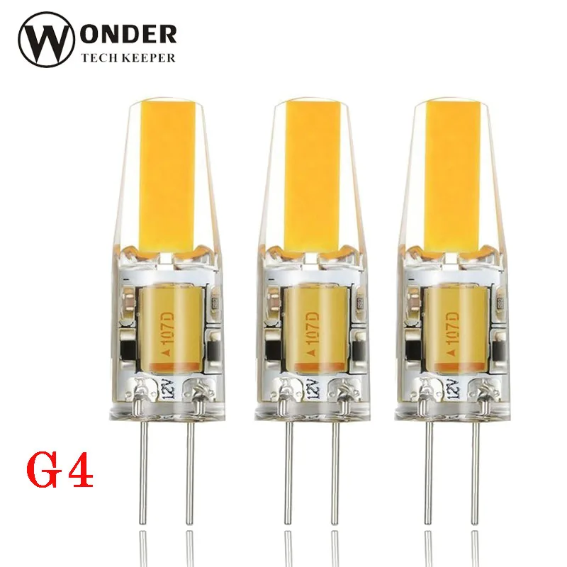Мини светодиодный G4 COB лампа G9 E14 лампы ACDC12V AC220V/110 V 3 Вт 6 9 освещение супер яркий