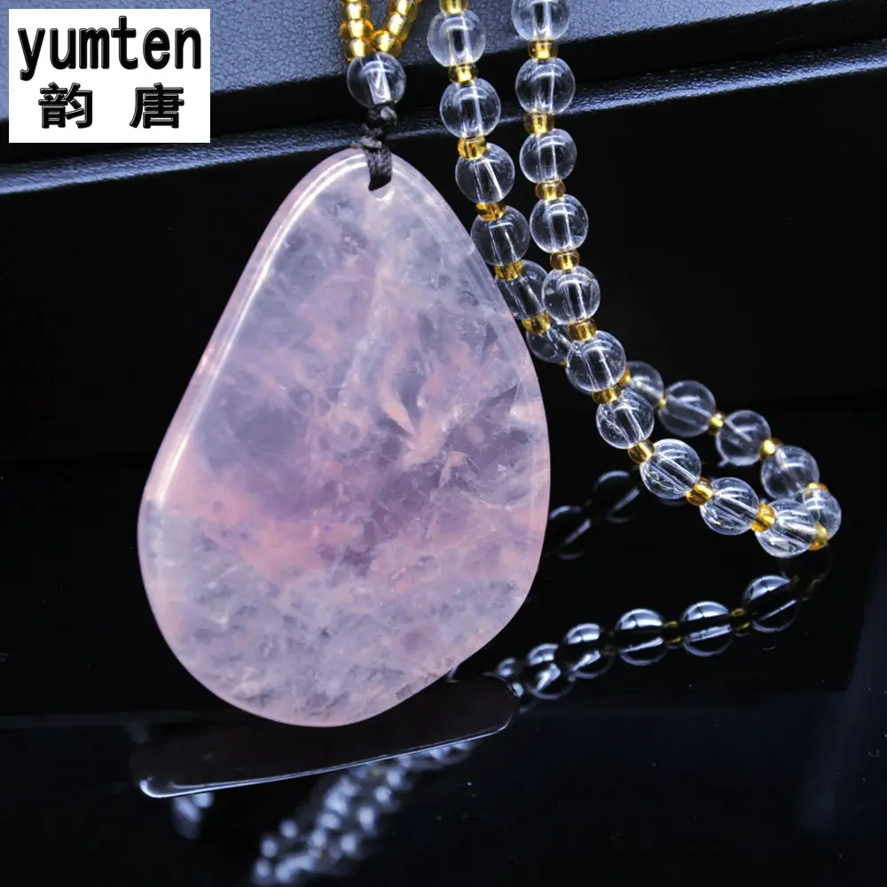 Натуральный Порошок кристалл капли воды ожерелье кулон Белый Кристалл бусины