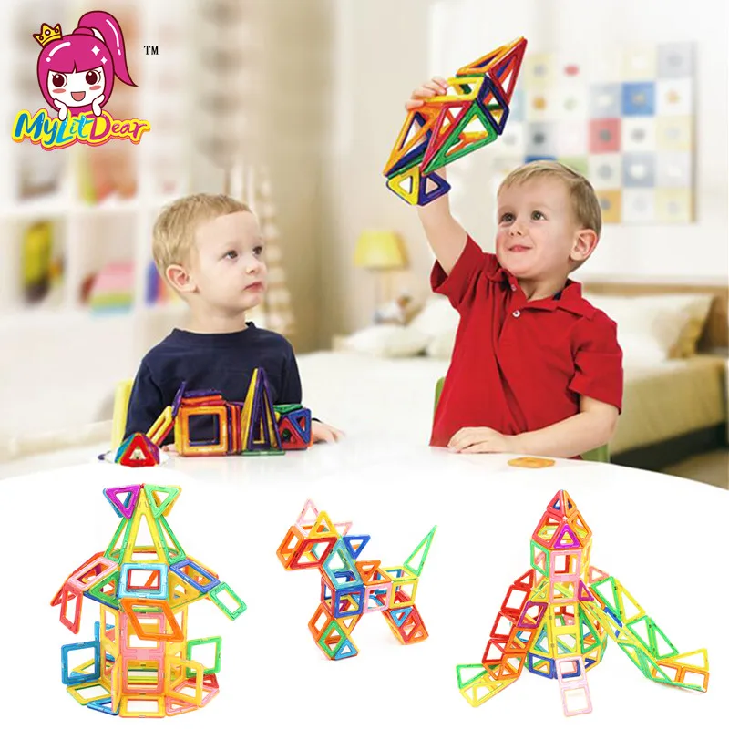 

MylitDear 93 Pcs Magnetic Construction Models Building Blocks Toys DIY 3D Magnetic Designer Learning Educational Bricks Toys