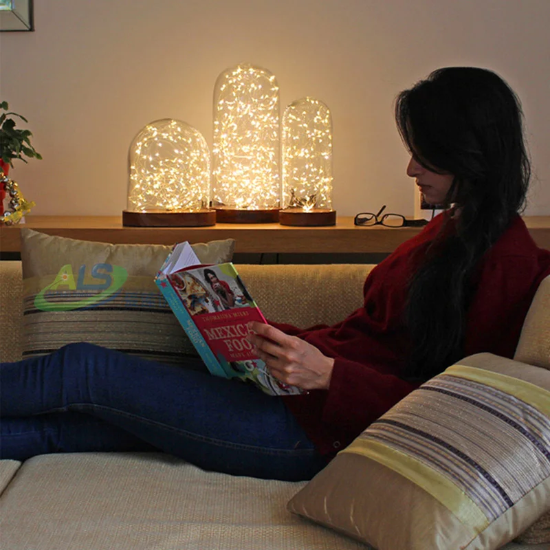 Светодиодная медная гирлянда звездная батарейка для стеклянных бутылок 100 шт.