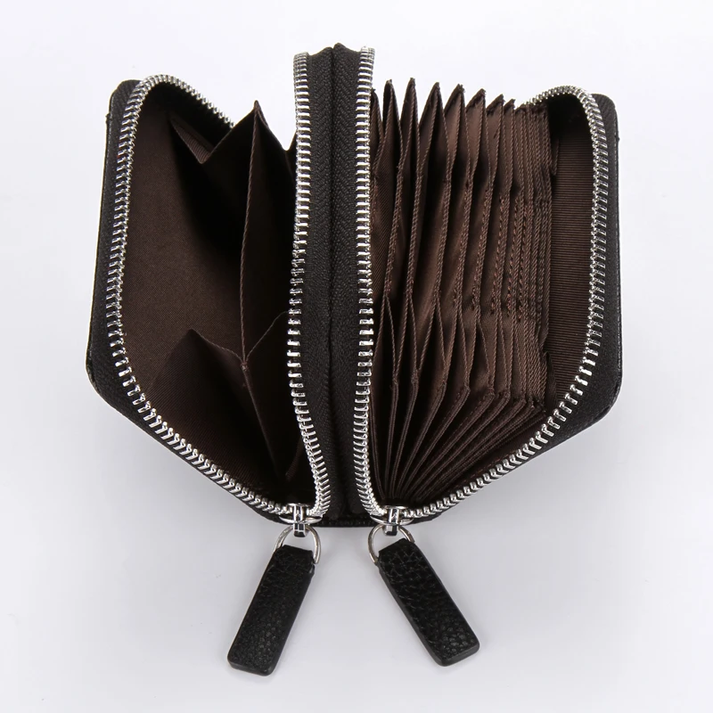 CUIKCA RFID кошелек для женщин и мужчин с замком монеты тонкий кожаный аккордеон стиль