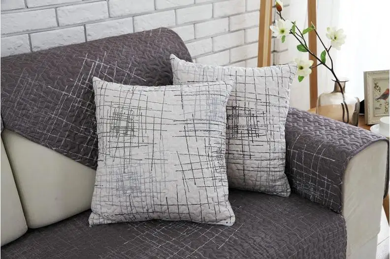 1 шт. Современное покрывало для дивана короткое коричневое/бежевое печатное