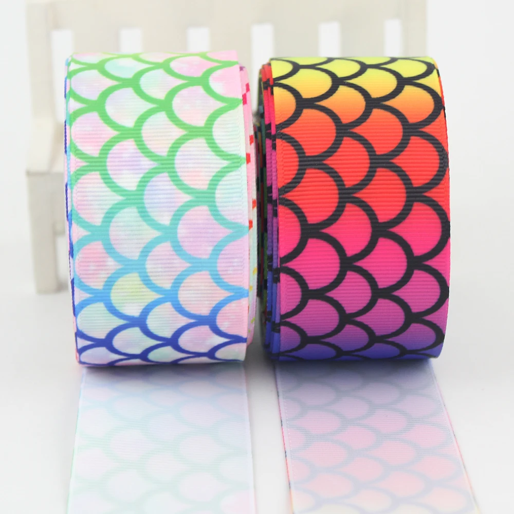 

1-1/2" printed mermaid ribbon 38mm DIY Home Wedding Party Decoration Gift Packaging Hair Bow material Sewing Accessories