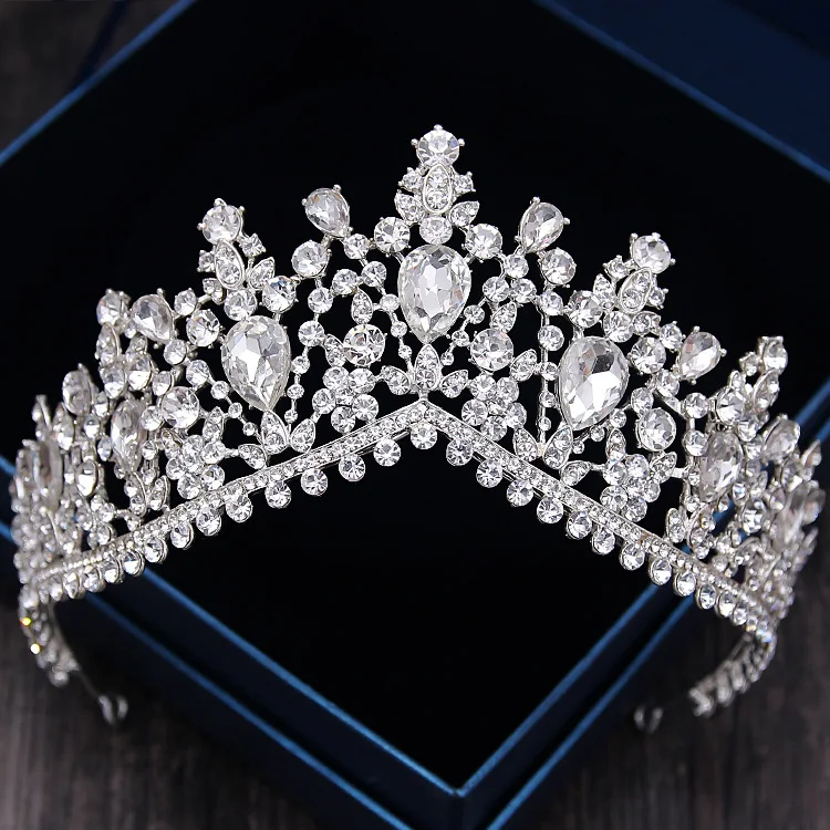 MANWII silvery inlay shine rhinestone Ornaments Tiaras and princess Crowns for Women Bridal Weddings Hair Accessories A0001 | Украшения и