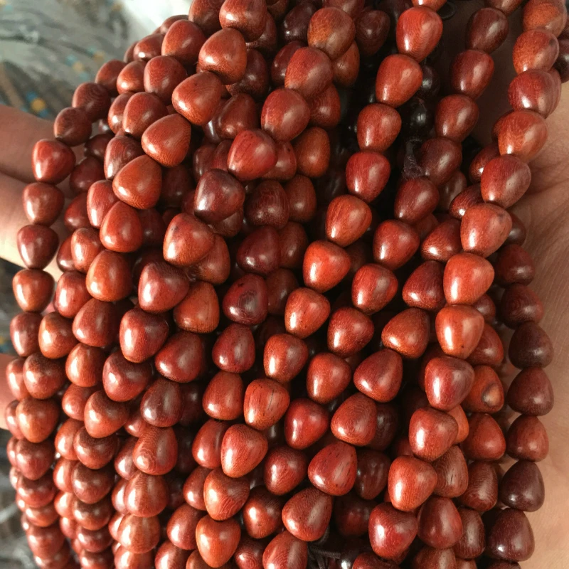 108 *0.8cm African Sandalwood Water Drop Shape Prayer Beads Tibetan Buddhist Mala Buddha Bracelet Rosary Wooden Bangle Jewelry | Украшения