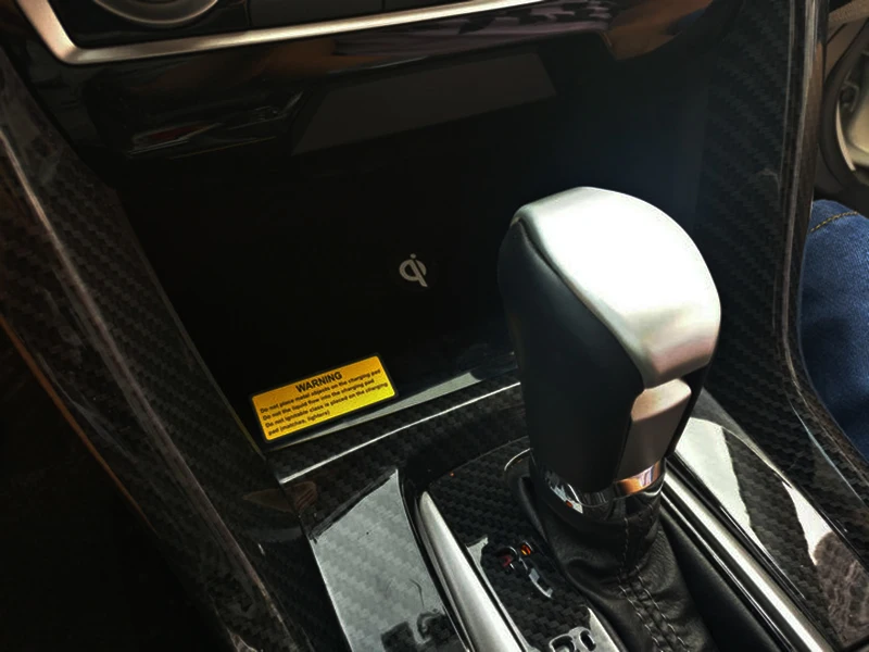 special on board qi wireless phone charging pad panel car accessories for honda civic 10th 2016 2017 2018 free global shipping