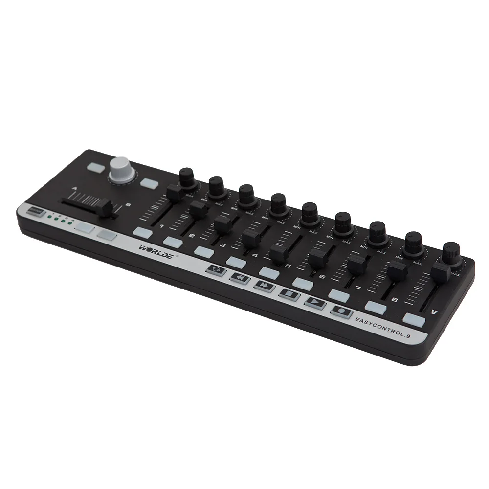 Высококачественный Мини USB 9 портативный MIDI тонкий контроллер 4 программируемых