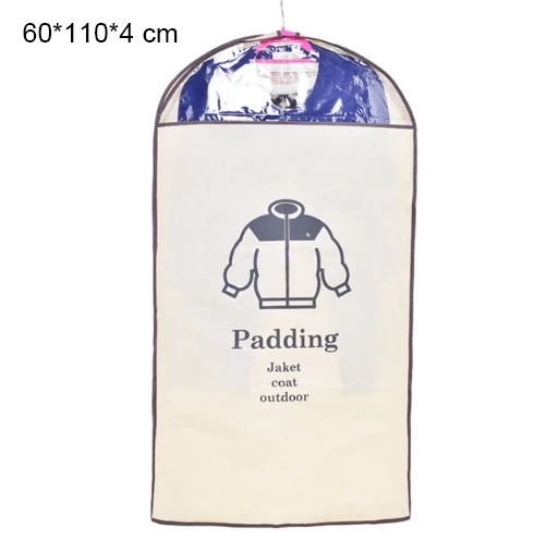 Padding 60-110-4 Пыленепроницаемый Чехол для одежды, детский подкладочный нижний костюм, верхний пылезащитный чехол, сумки для хранения, органайзер, принадлежности - Цвет: Padding 60-110-4