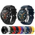 Ремешок 18 видов цветов резиновый для Huawei Watch GT 2 46 мм, силиконовый сменный браслет для Honor Watch Magic