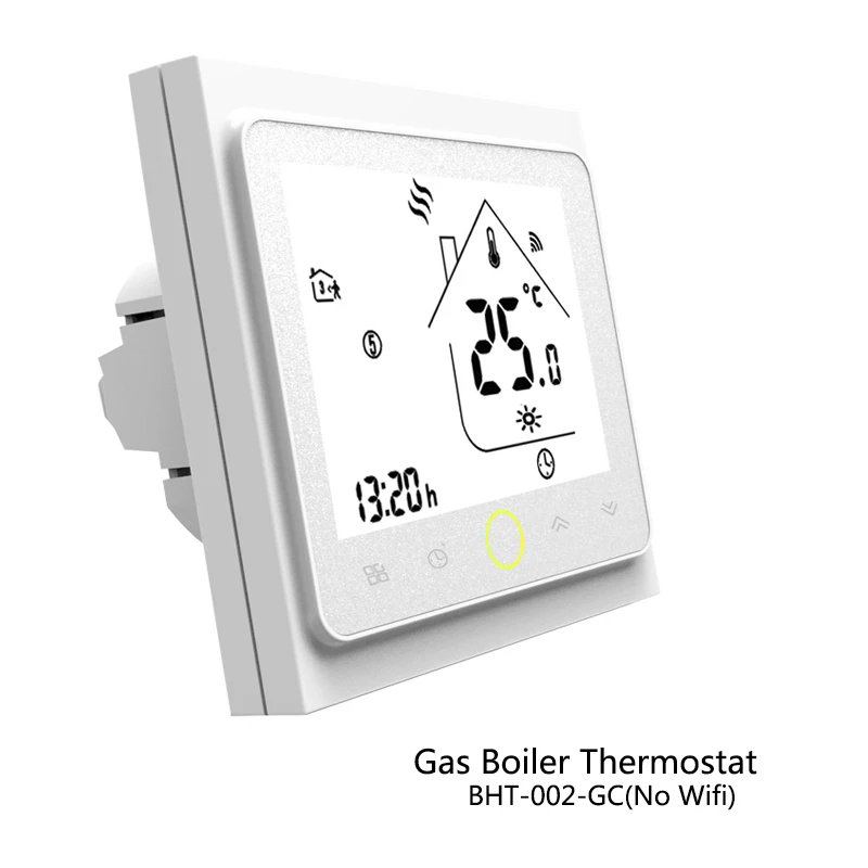 BHT-002-GCW(No Wifi) Умный WiFi термостат контроллер температуры воды и газа бойлер работает с Alexa Echo Google Home Tuya - Комплект: BHT-002-GCW(No Wifi)