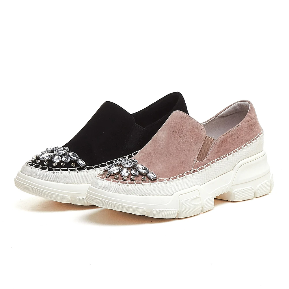 DORATASIA/Новые модные туфли высокого качества женские лодочки замша с эластичными