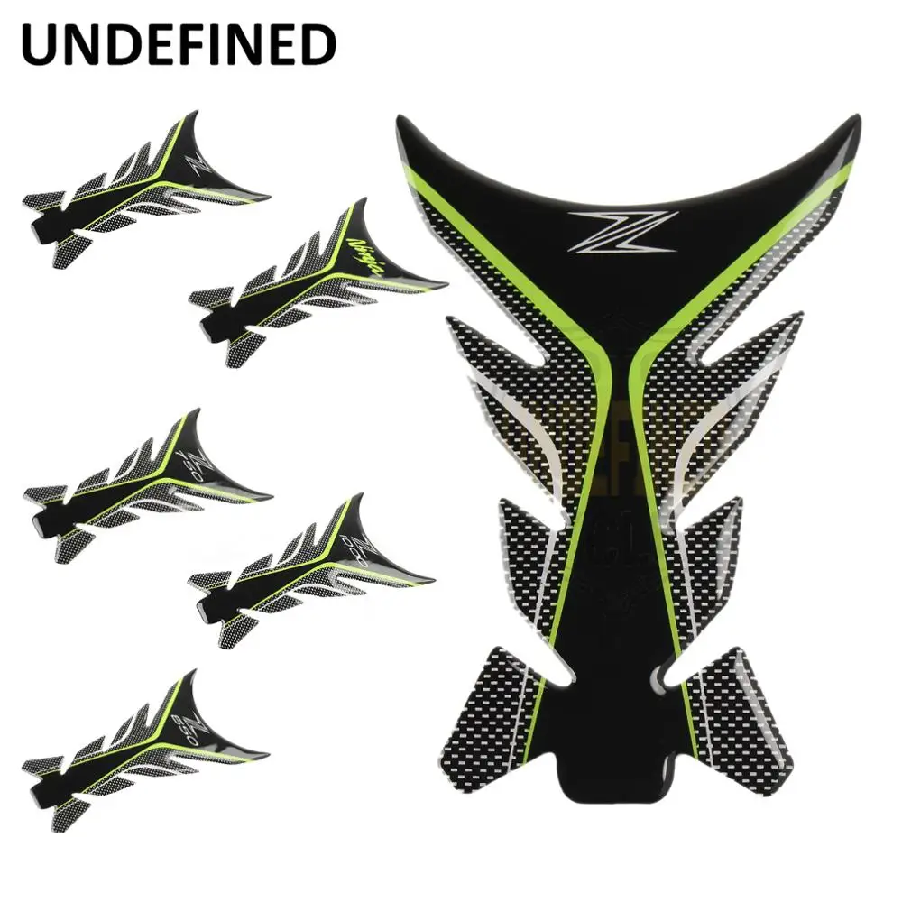 Определено для Kawasaki Z1000 Z900 Z750 Z650 Z 3D мотоциклетные Стикеры Fishbone топливного бака Pad Protector Наклейка Pegatinas Moto