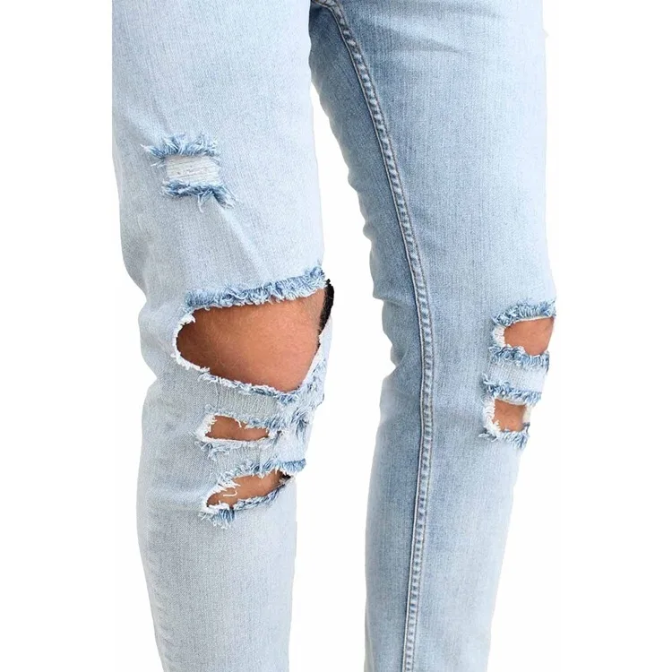 Новинка 2018 модные мужские джинсы с дырками европейские уличные мотоциклетные