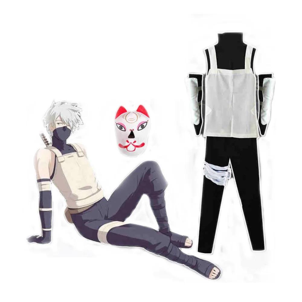 Бесплатная доставка костюм для косплея аниме Хатаке Какаши Униформа