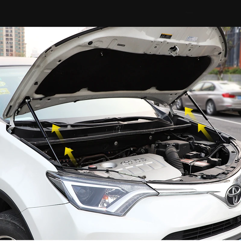 Manganese steel Engine Cover Supporting Rod Hydraulic Hood Support Poles Gas Springs For Toyota RAV4 2013
