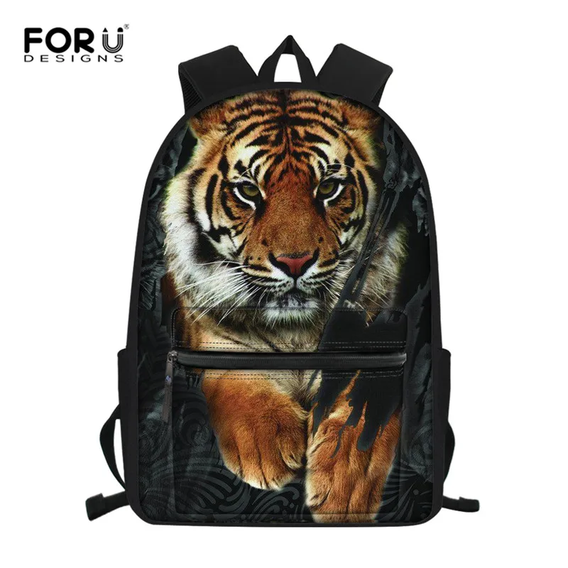 FORUDESIGNS/детские школьные ранцы для мальчиков ортопедические детские школьные рюкзаки для мальчиков с изображением тигра, сумка-ранец, рюкзак Mochila