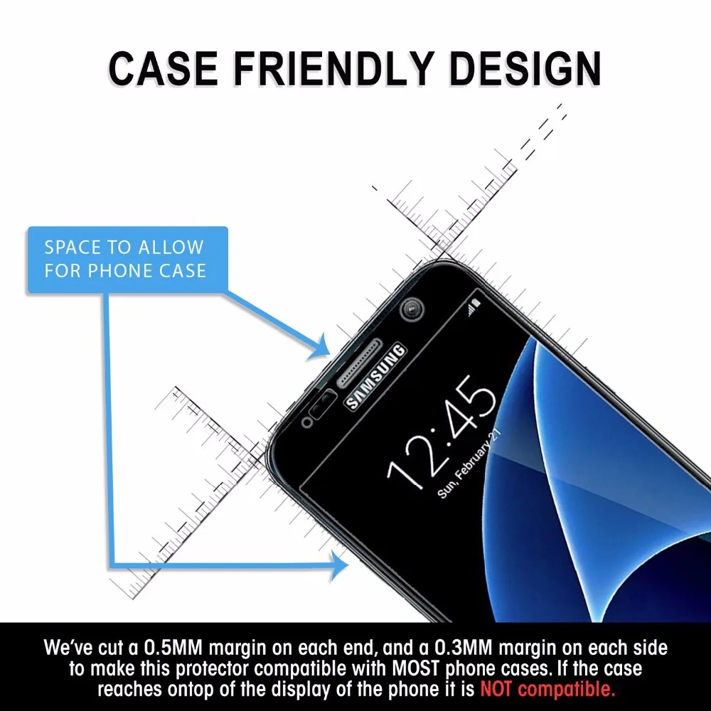 Защитное стекло закаленное 9H 2.5D для Samsung Galaxy S7/G930/9300/|glass for samsung|tempered glasstempered glass samsung