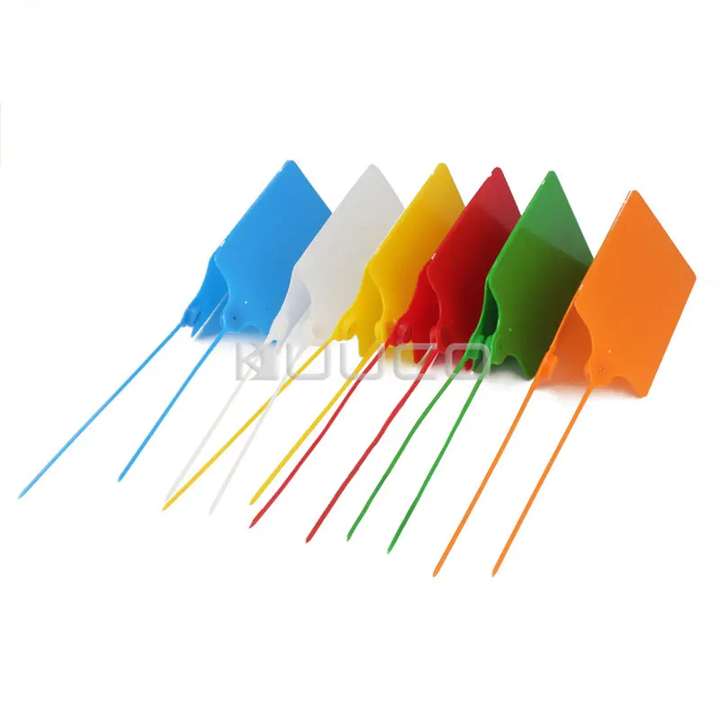 Этикетки нейлоновые большие с двойной блокировкой 6 цветов 57x100 мм ярлыки