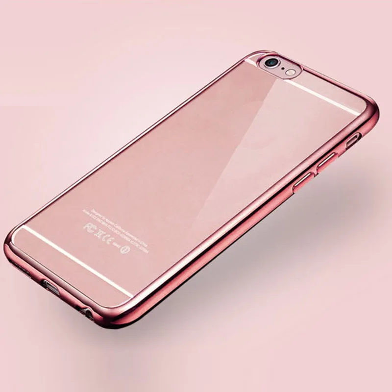 YueTuo Оригинальный чехол для apple iphone6 iphone 6 s plus 6plus 6splus розовое золото tpu прозрачный