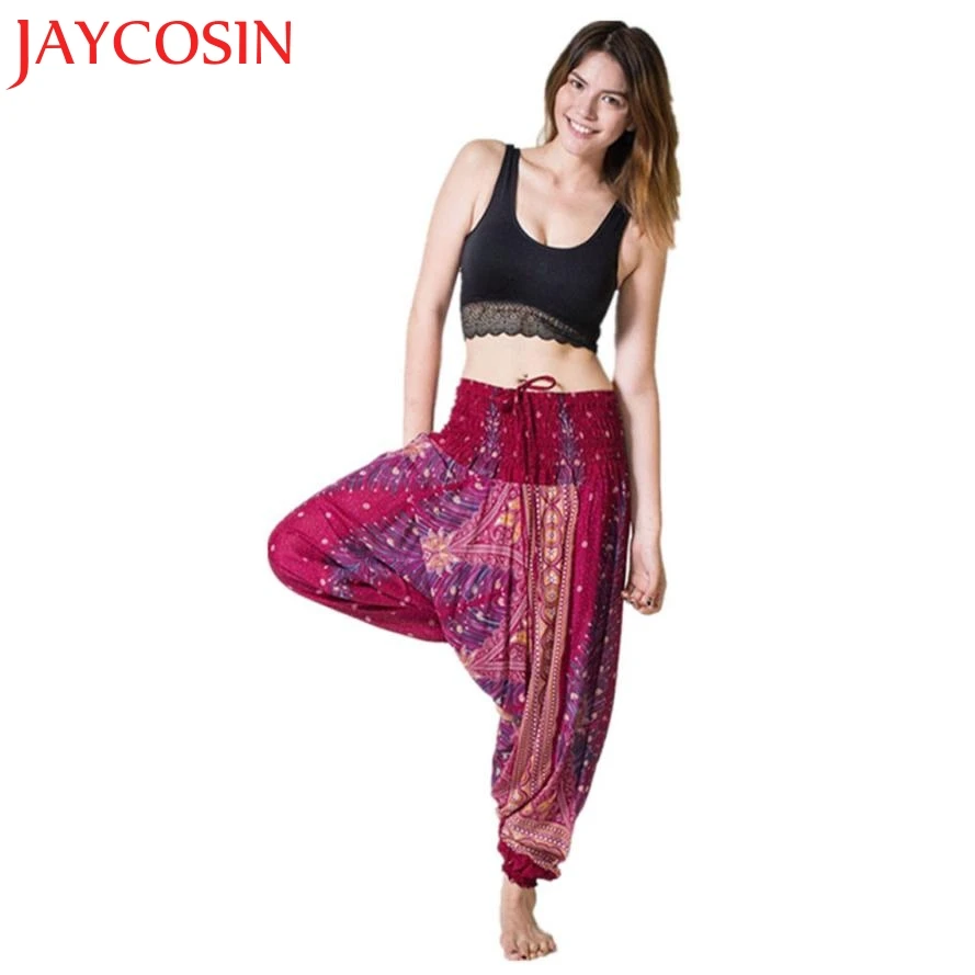 JAYCOSIN, новинка, женские повседневные летние свободные брюки, мешковатые, Boho Aladdin, шаровары, Прямая поставка, 9 августа