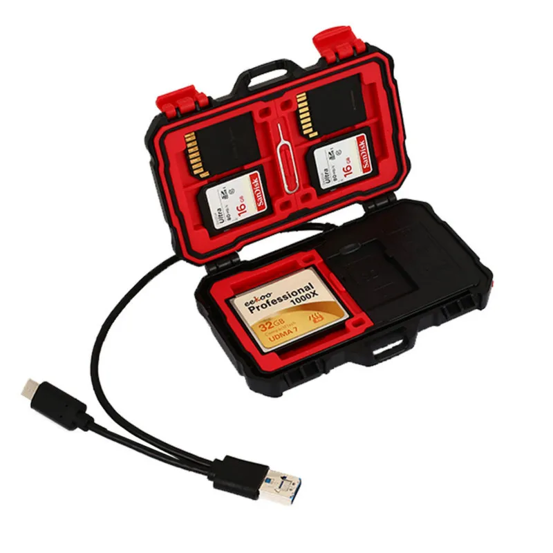 Shatterproof Waterproof Memory Card Case Support Storage of Various Cards TF SD Box Organizer | Компьютеры и офис
