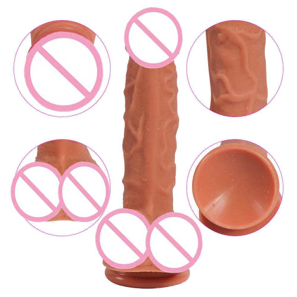 HOWOSEX реалистичный жидкостный мягкий силиконовый фаллоимитатор с двойной
