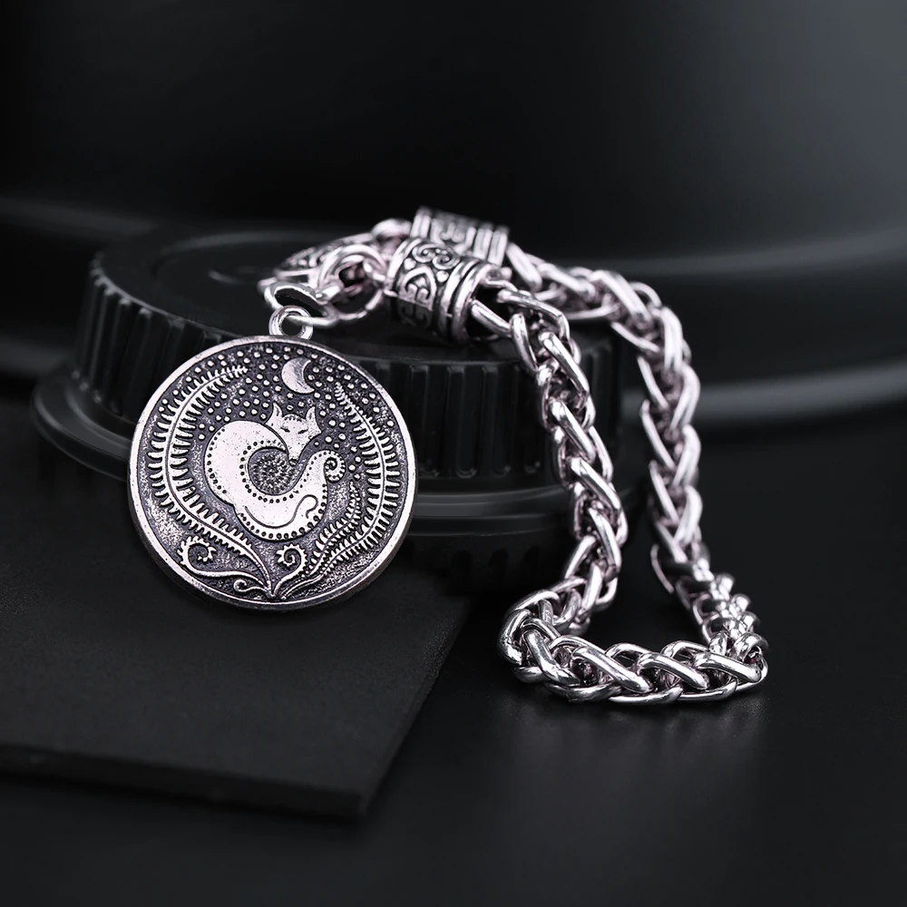 Браслет Teamer Viking лиса Triquetra Fenrir браслеты с подвесками в виде животных мужские
