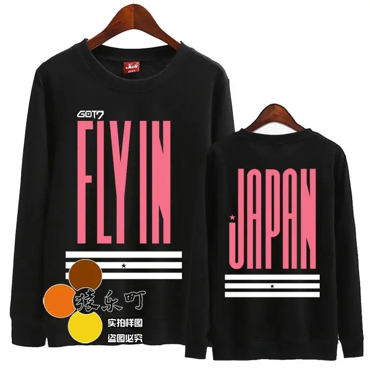 Весна Осень kpop got7 concert home run fly in japan свитер унисекс с круглым вырезом и принтом