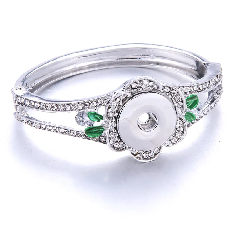 Boom Life Snap Jewelry Metal Bracelet Bangle Rhinestone Fit 18mm 20mm Snaps Button For Women | Украшения и аксессуары