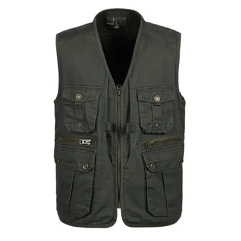 Свободный жилет Модный хлопковый Waitscoat Мужская мешковатая куртка мужские жилеты