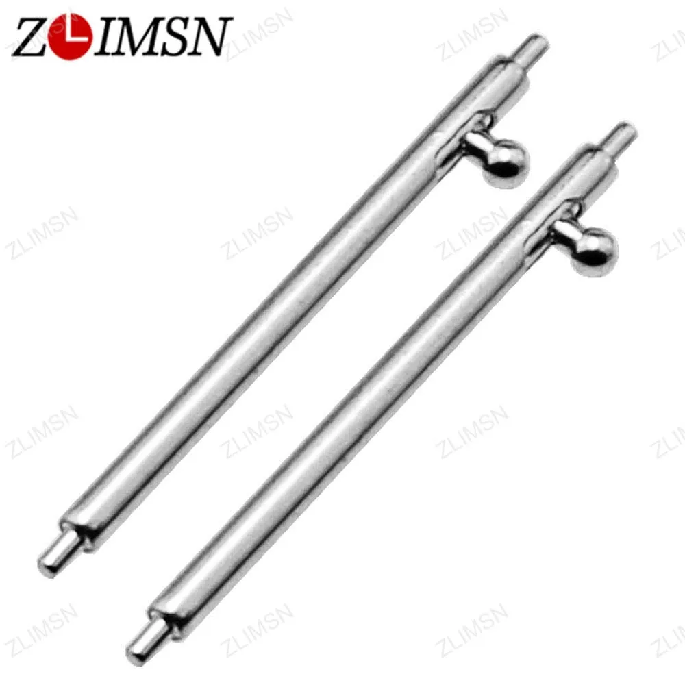 

ZLIMSN 4PCS Single Open Quick Release Spring Bars Silvery Stainless Steel Watch Pins 18mm 19mm 20mm 21mm 22mm Watchband Link Too