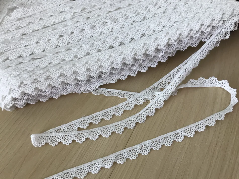 14 ярдов белая отделка хлопковая вязаная кружевная ткань лента для одежды швейная