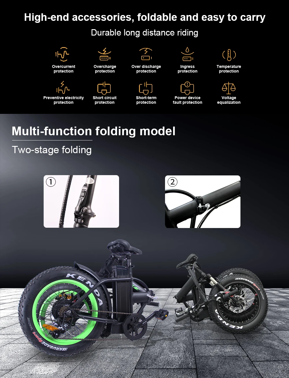EZBIKE Смарт складной электрический велосипед мини-Электрический велосипед 48 В литиевая батарея город EBike мощный горный велосипед