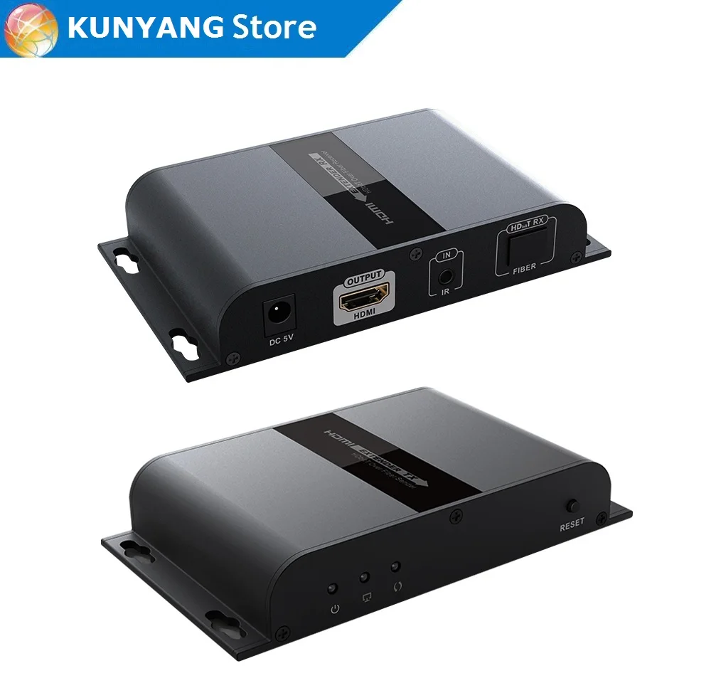 Расширение до 20 км LENKENG LKV378A HTbitT HDMI поверх IP волоконно оптический удлинитель с IR pass