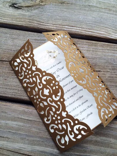 50 шт персонализированные лазерная резка Элегантное Свадебное