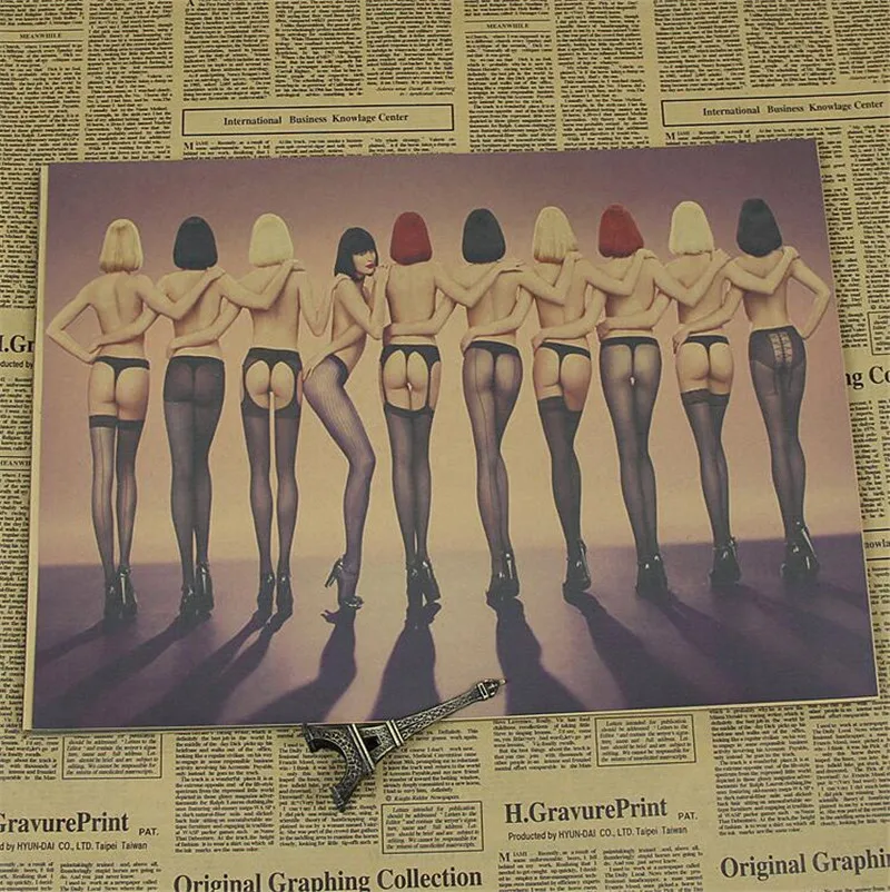 Винтажный креативный сексуальный плакат для кафе бара картина домашний декор