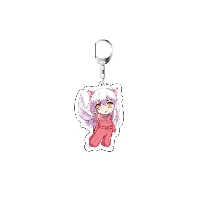 Брелок для ключей Inuyasha милый двусторонний акриловый брелок кулон аниме