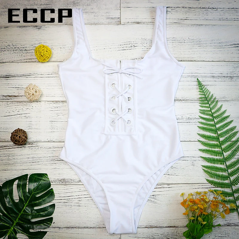 ECCP 2018 сексуальный купальник пуш ап Цельный купальный костюм для женщин с
