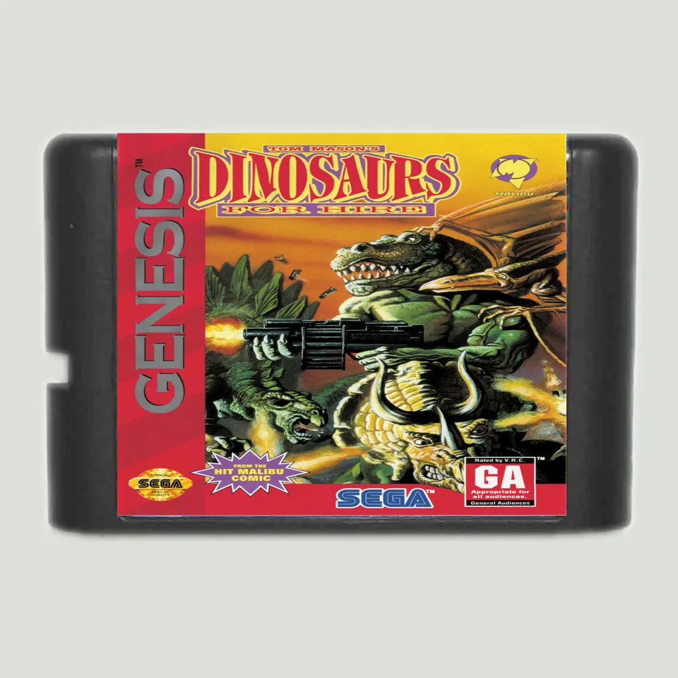 Динозавры на аренду 16 бит игровая карта MD для битной игровой консоли Sega MegaDrive Genesis|